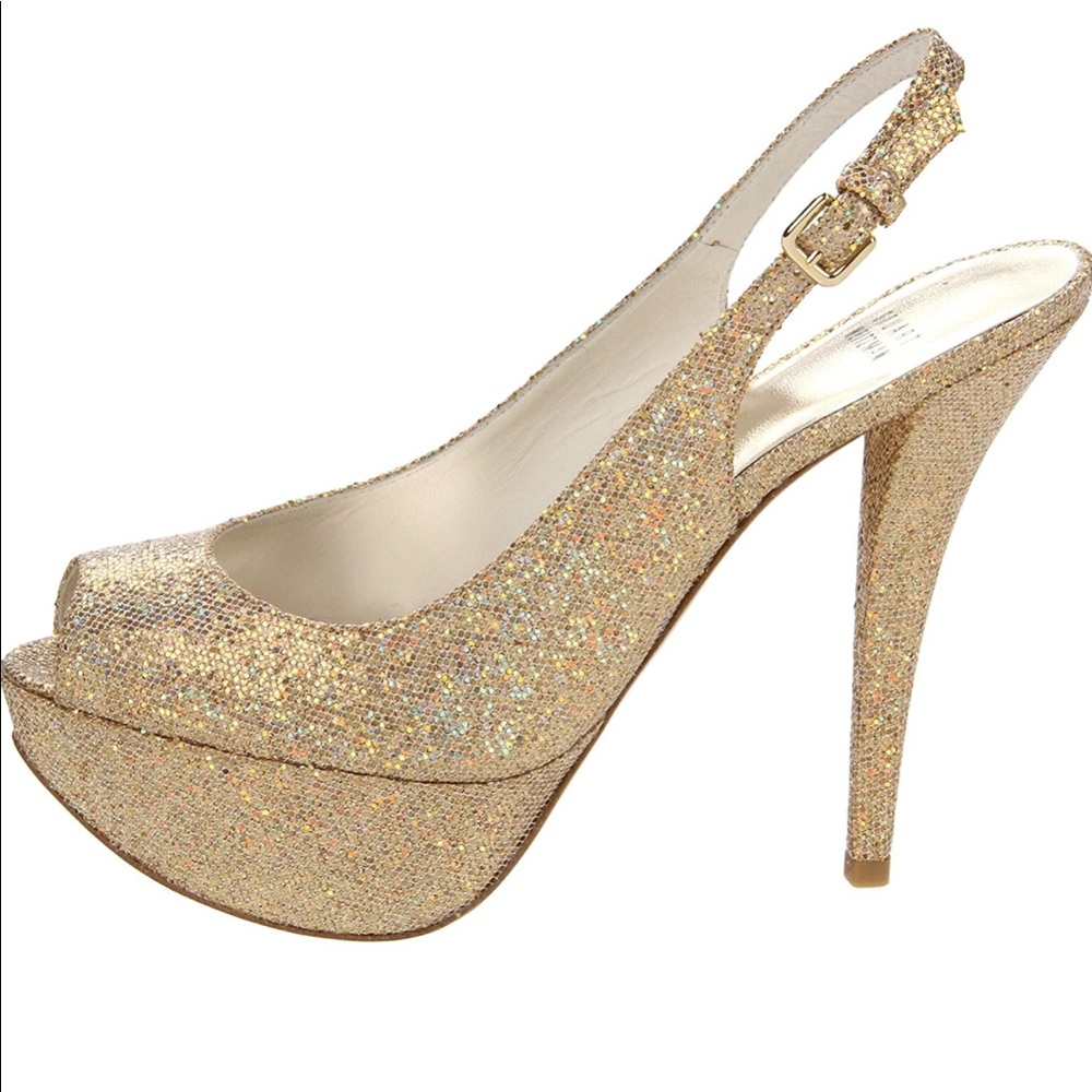 Stuart Weitzman Sexy Glitter Platform Sandals